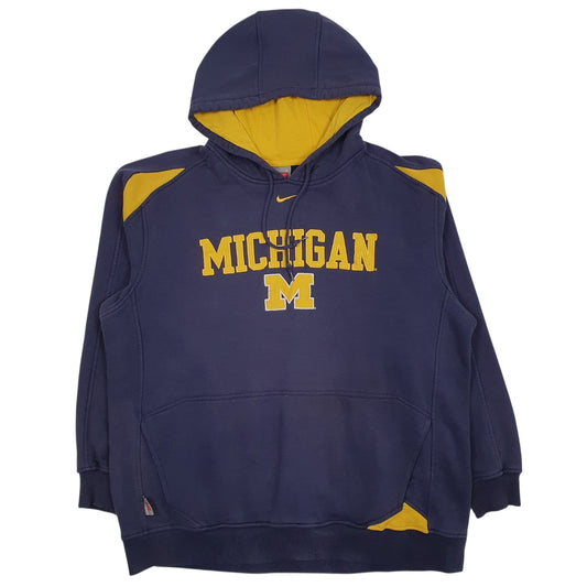 Mens Navy Nike Team Michigan Hoodie Jumper