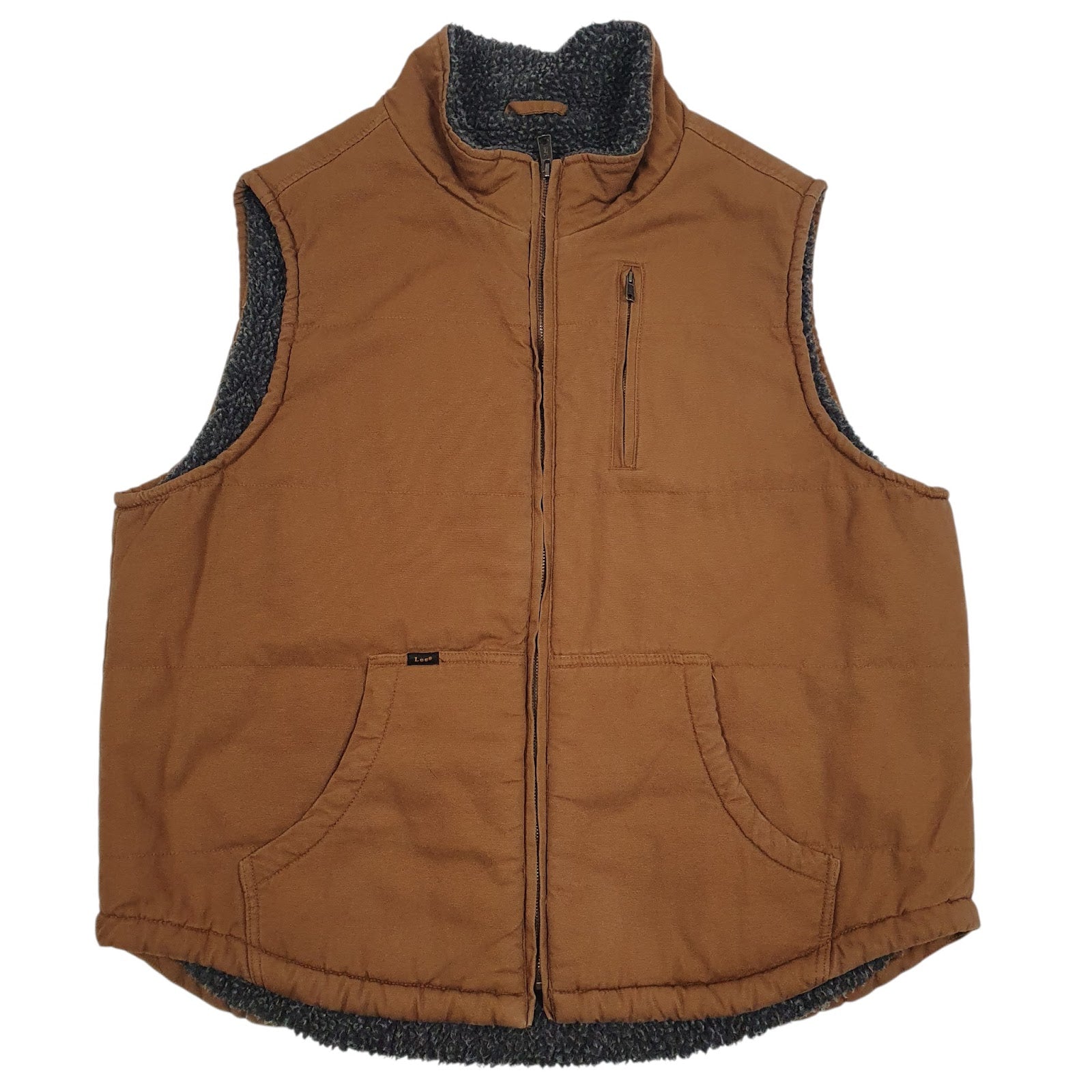 Mens Brown Lee Sherpa Lined  Coat