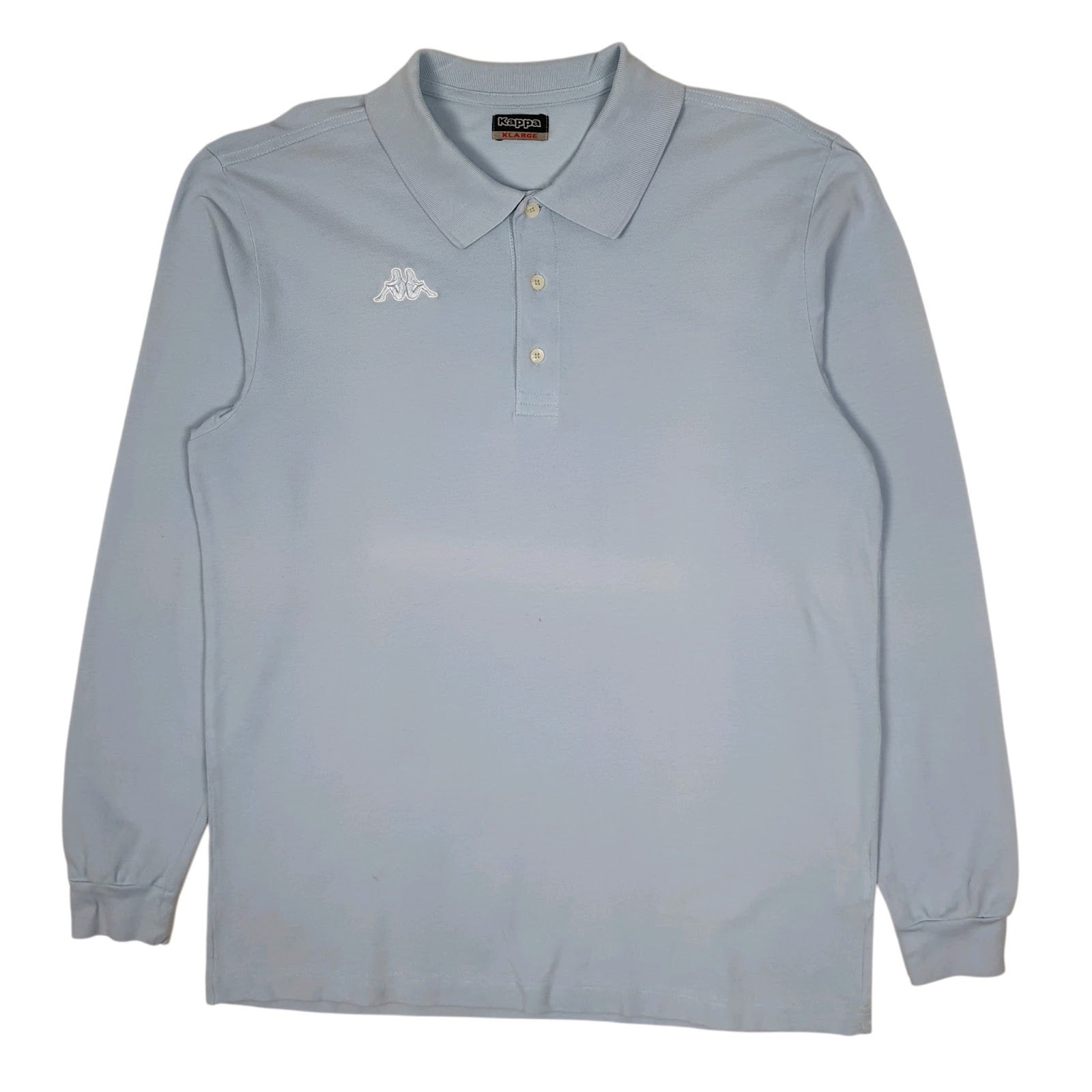 Mens Blue Kappa  Long Sleeve Polo Shirt