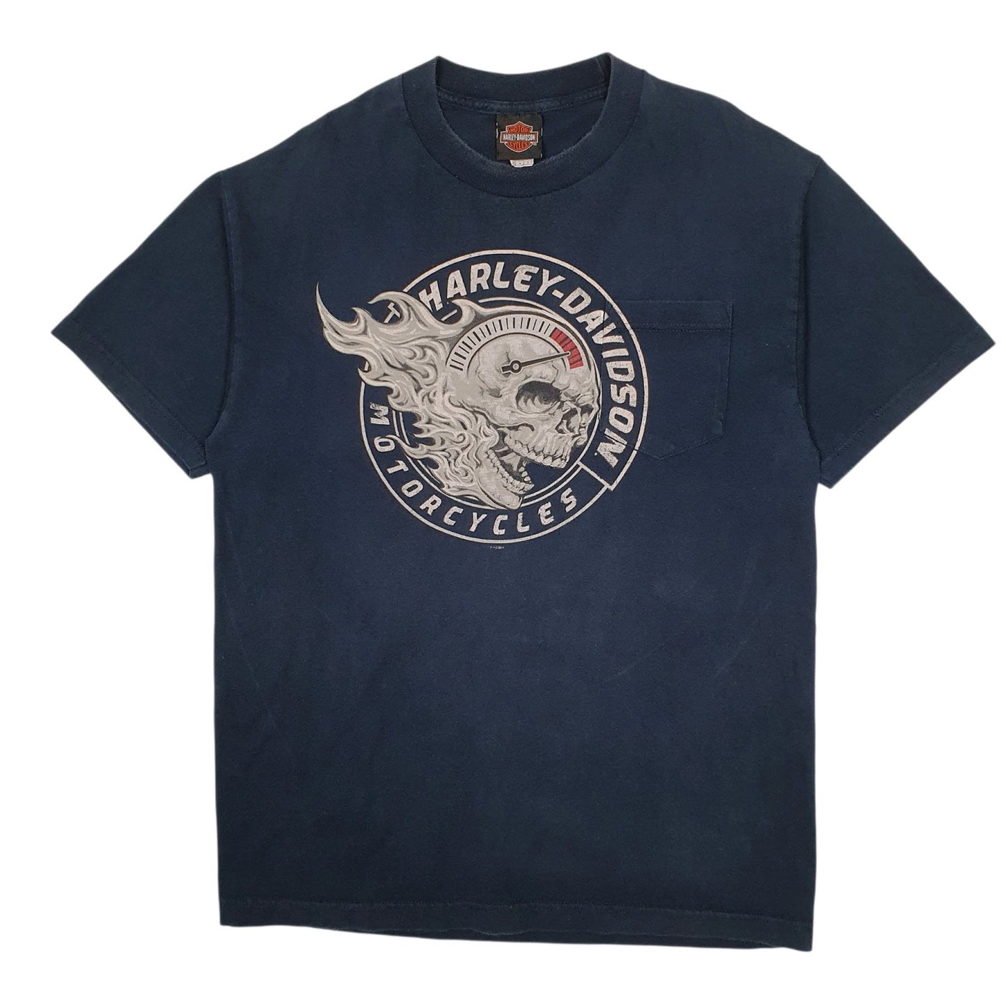 Mens Navy Harley Davidson Motorcycles Short Sleeve T Shirt