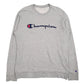 Mens Grey Champion Spellout Crewneck Jumper