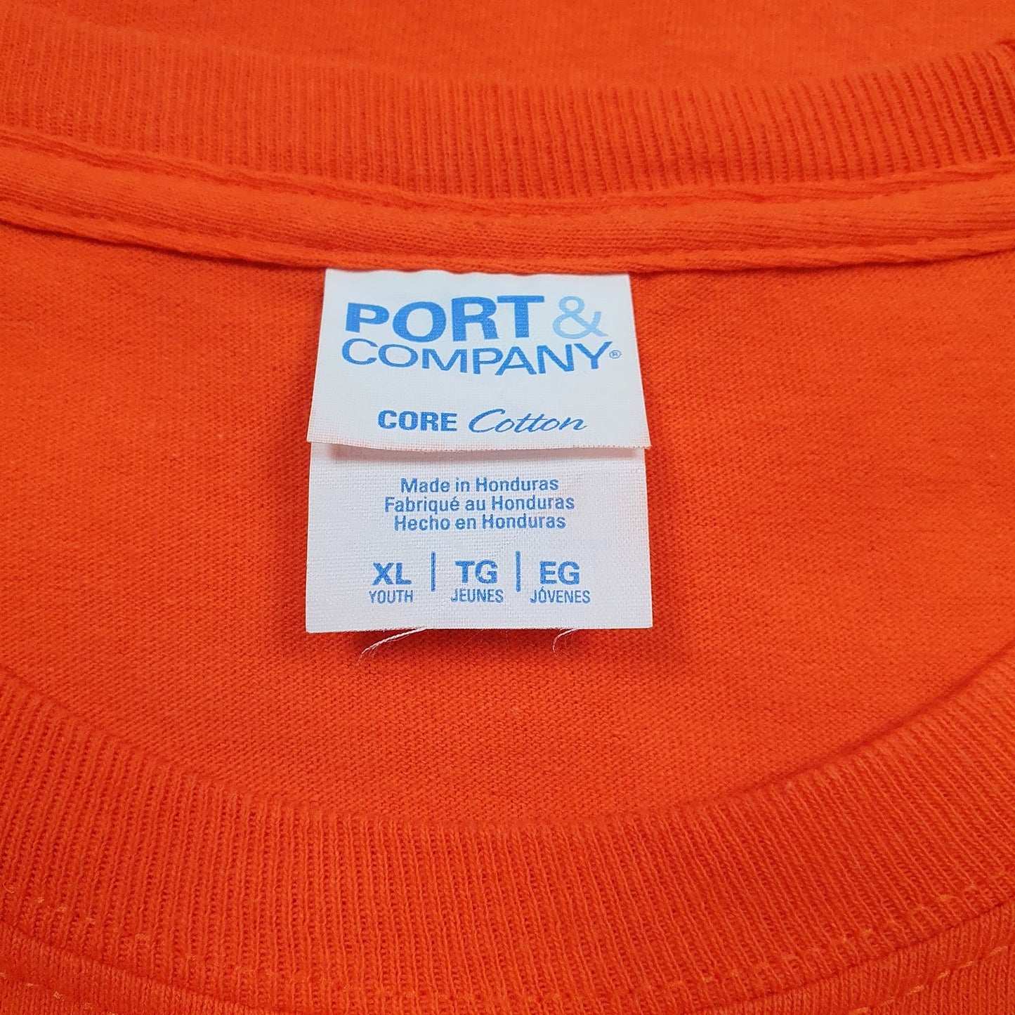 Womens Orange Port & Company Tiger Pride  T Shirt