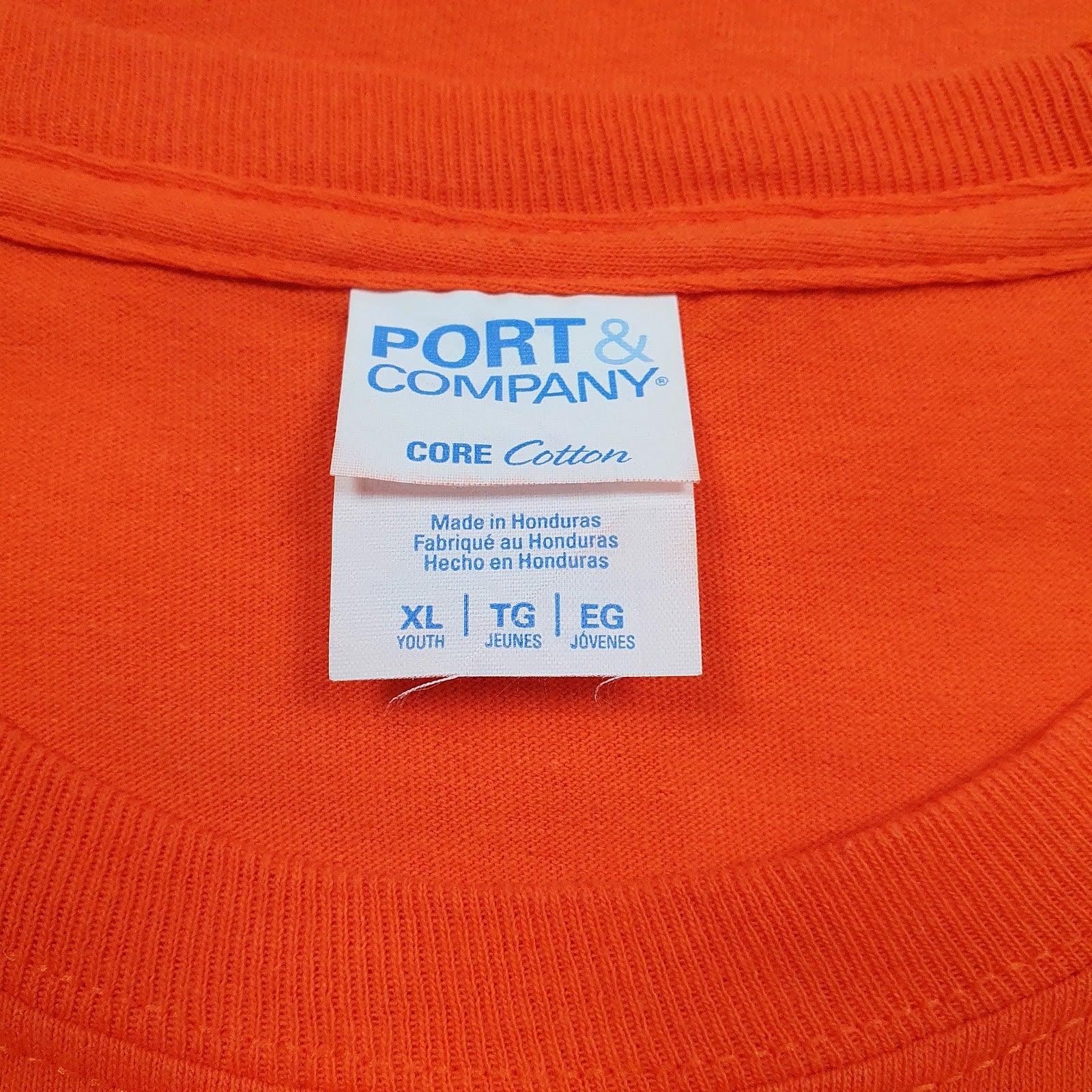 Womens Orange Port & Company Tiger Pride  T Shirt