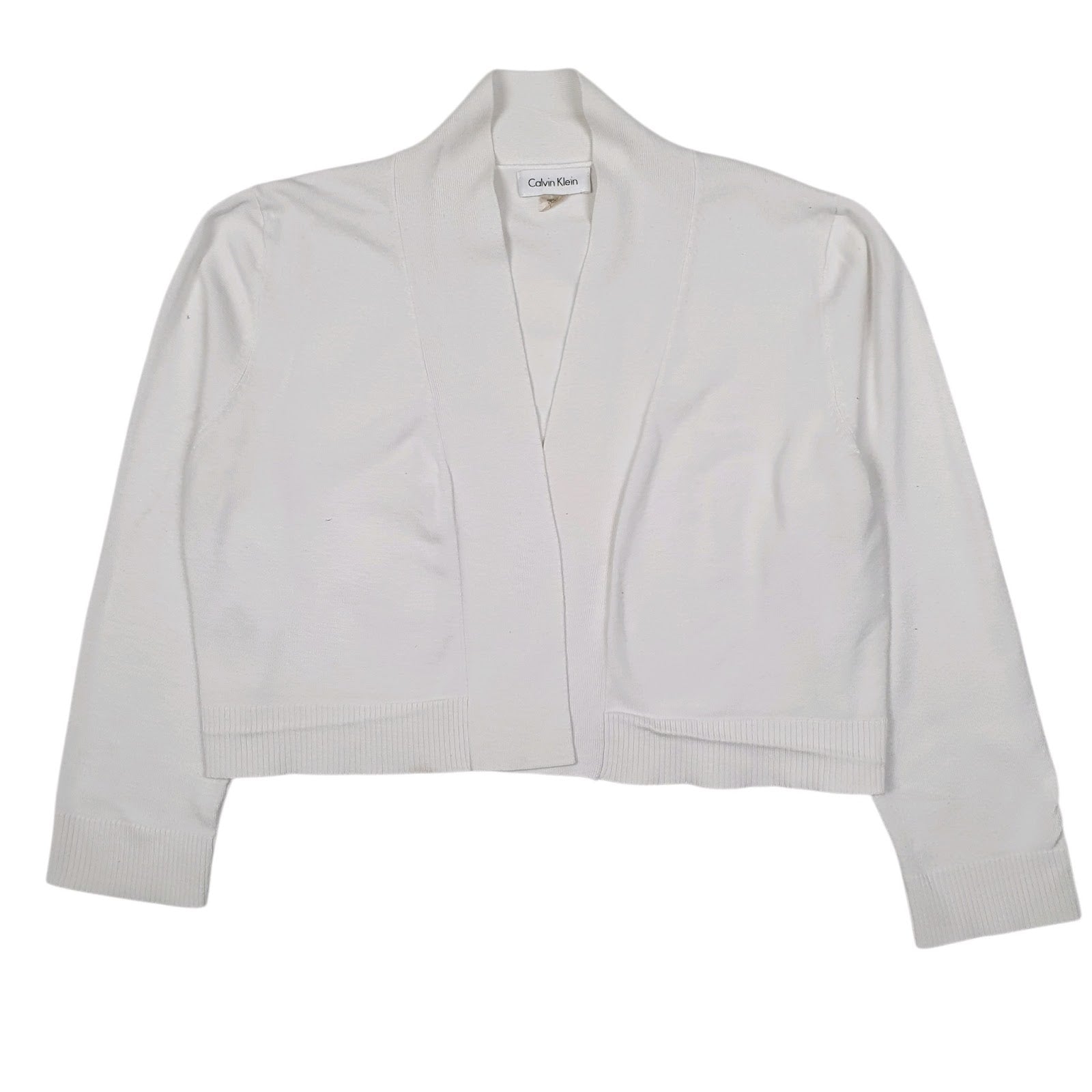 Womens White Calvin Klein Lightweight Cardigan Jumper