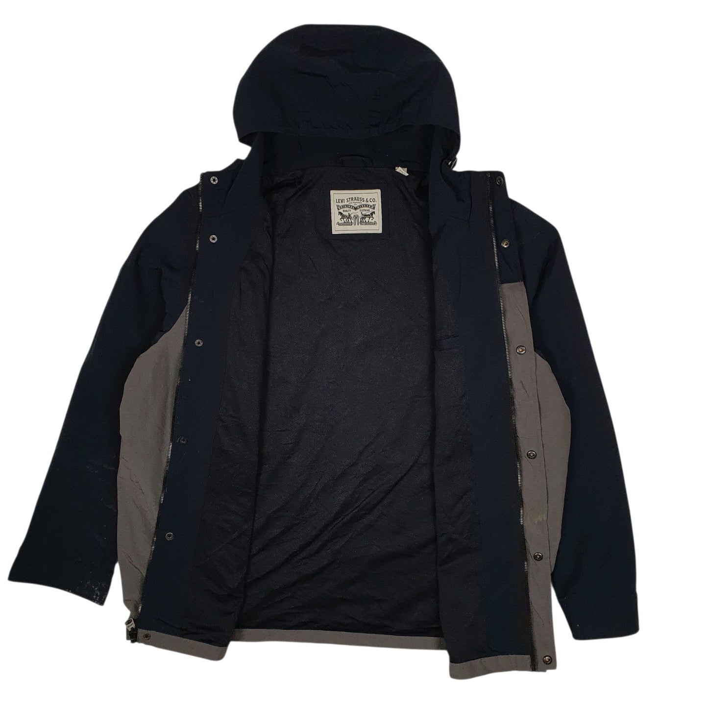 Mens Grey Levis Windbreaker Tall  Coat