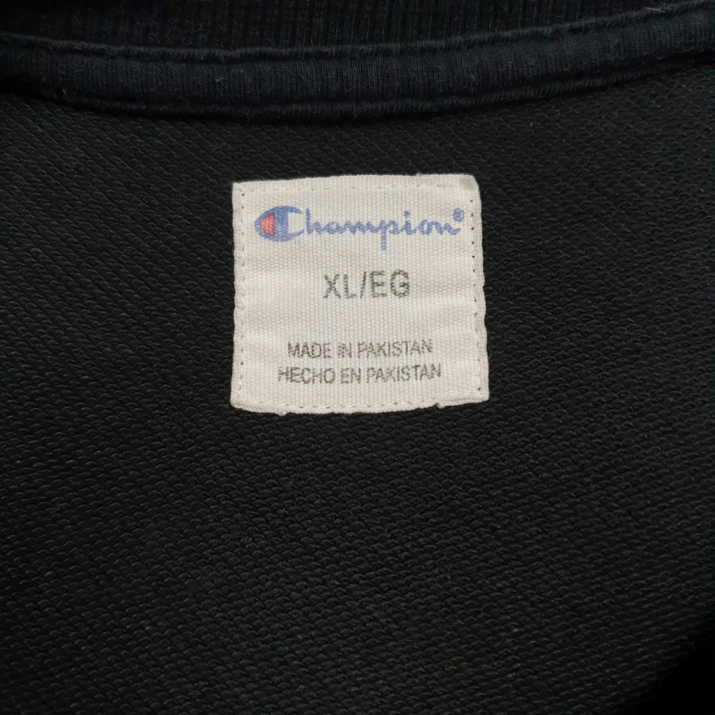 Mens Black Champion  Crewneck Jumper
