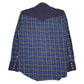 Mens Blue Wrangler Pearl Snap Workwear  Shirt