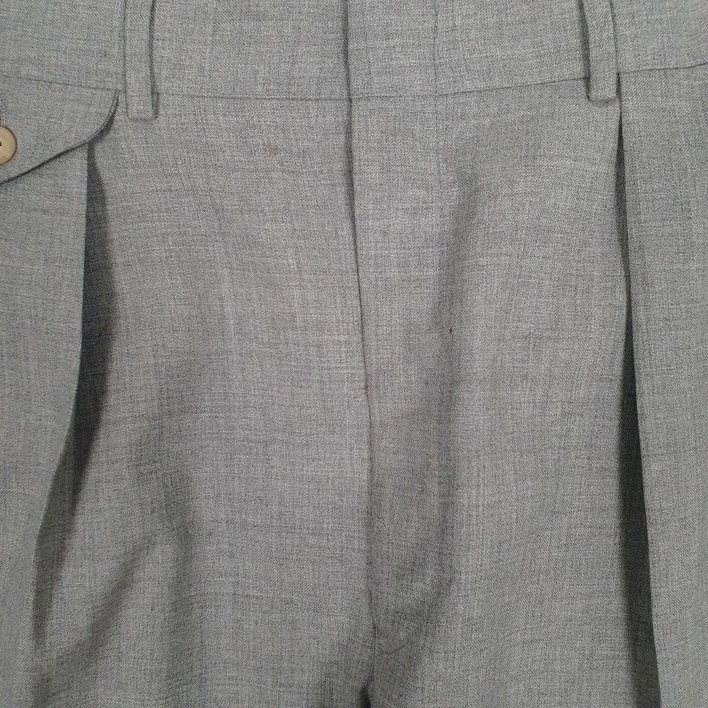 Mens Grey Polo Ralph Lauren Pleated  Trousers