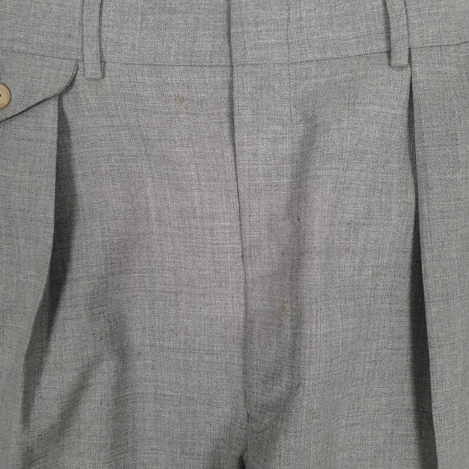 Mens Grey Polo Ralph Lauren Pleated  Trousers