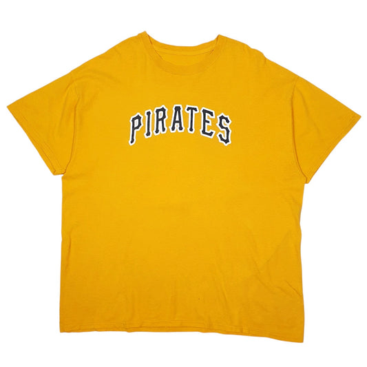 Mens Yellow Unbranded Pirates Short Sleeve T Shirt