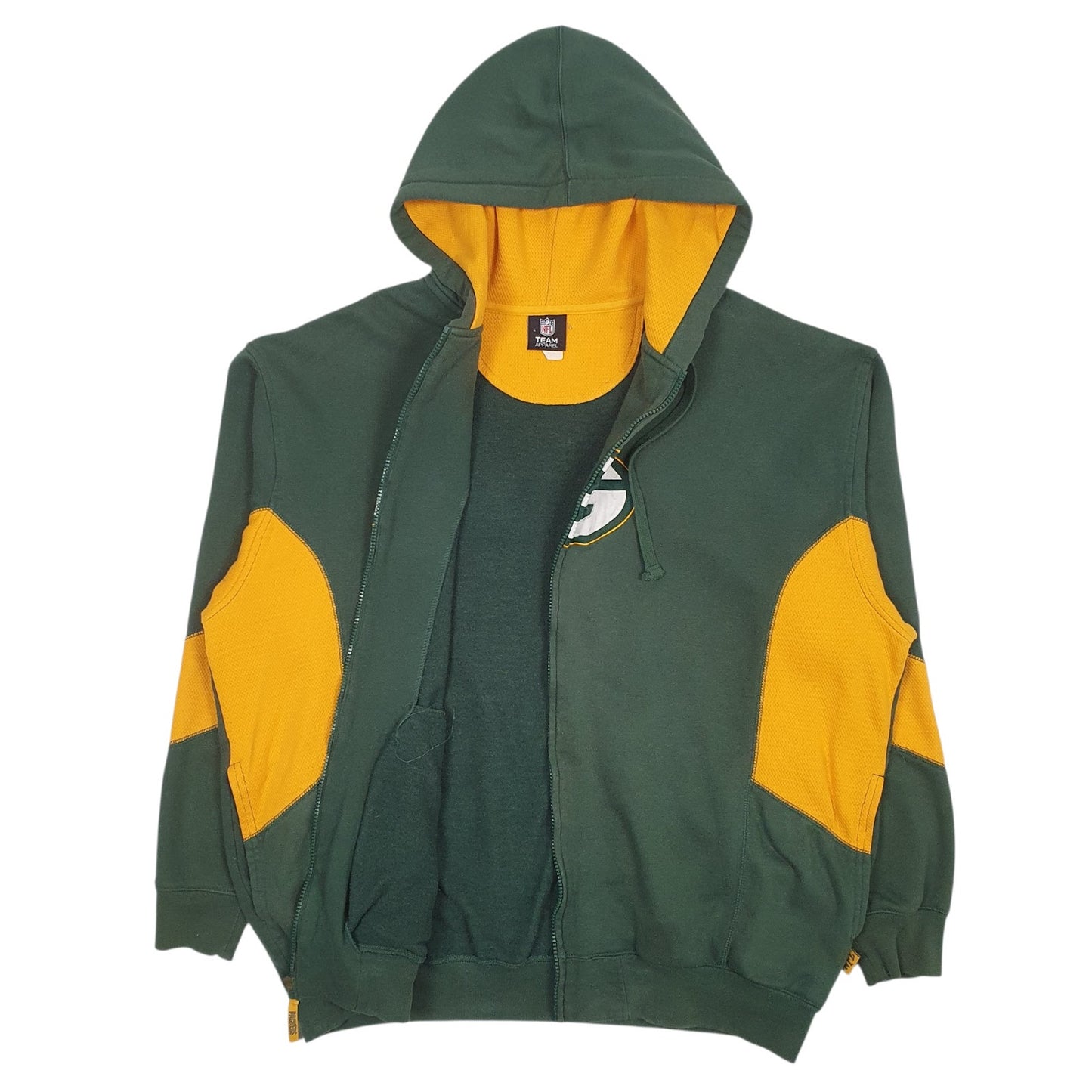 Mens Green NFL Green Bay Packers Full Zip Jumper