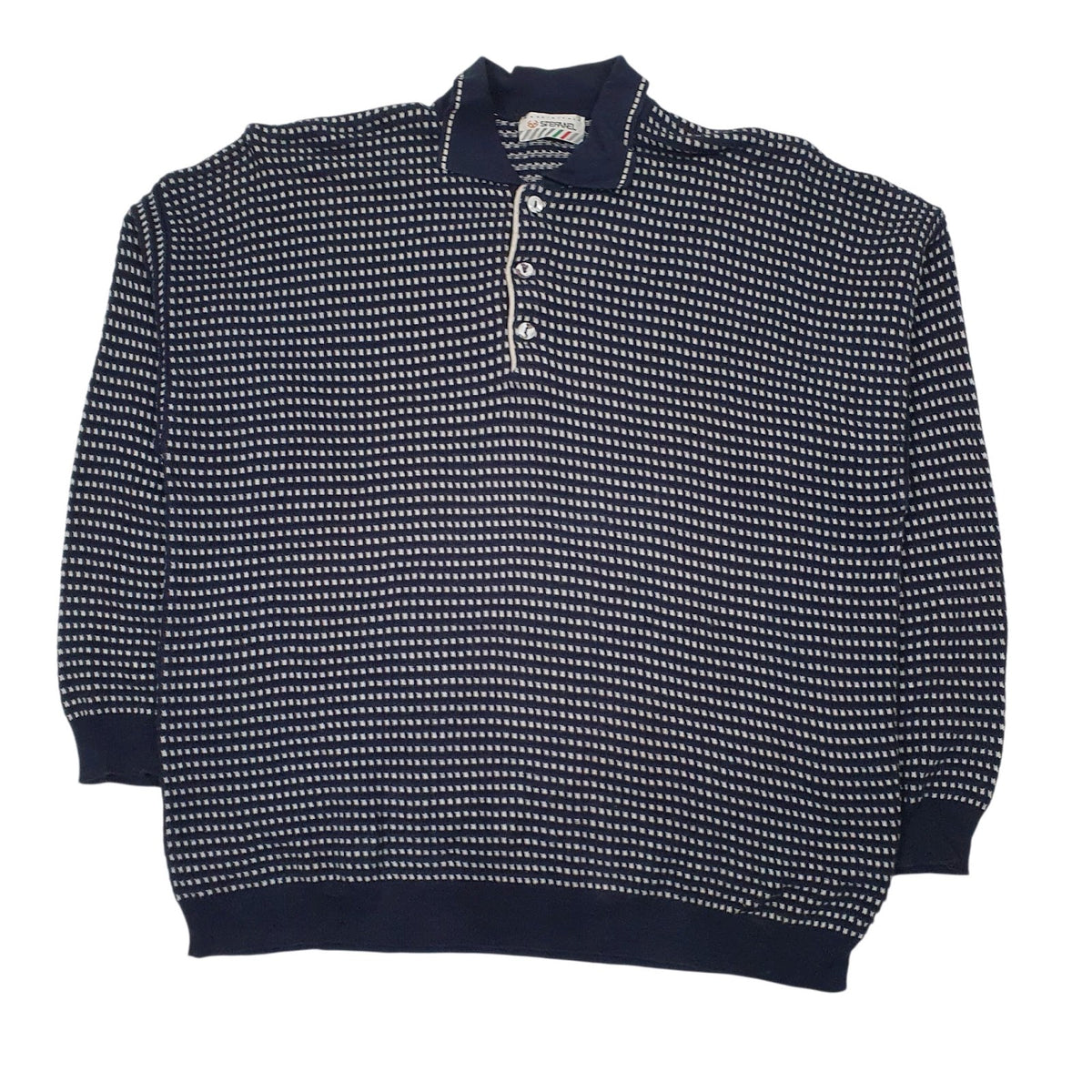 Mens Navy Stefanel  Quarter Zip Jumper