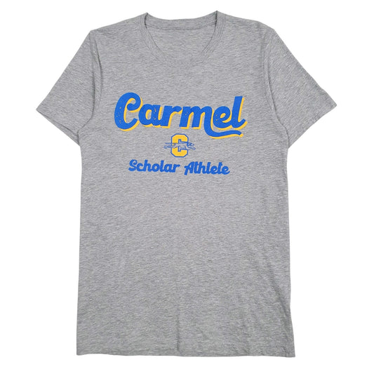 Mens Grey Unbranded Carmel Scholar Athlete Short Sleeve T Shirt