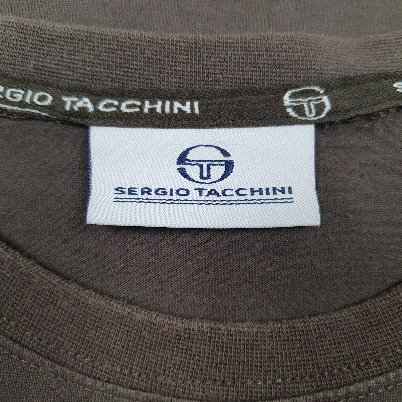 Mens Grey Sergio Tacchini Spellout  T Shirt