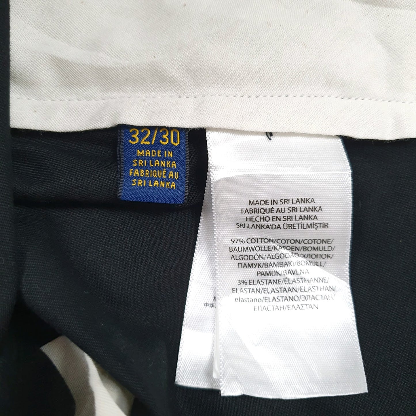 Mens Black Polo Ralph Lauren   Trousers