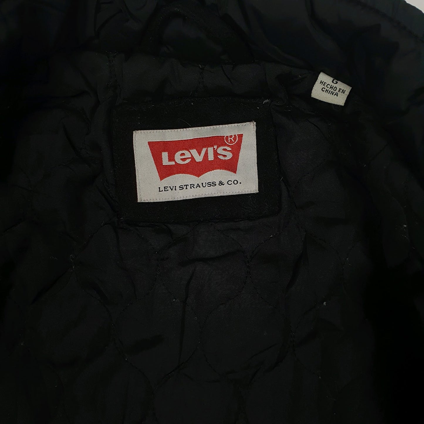 Mens Black Levis Cruiser Wool Windbreaker  Coat