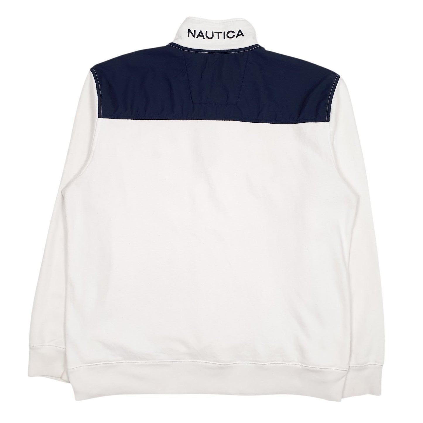 Mens White Nautica  Quarter Zip Jumper