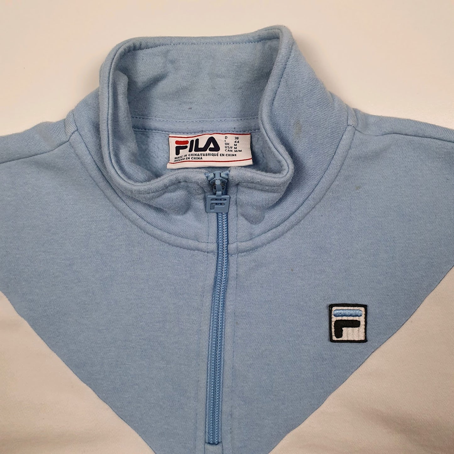 Womens Black Fila  Quarter Zip Jumper