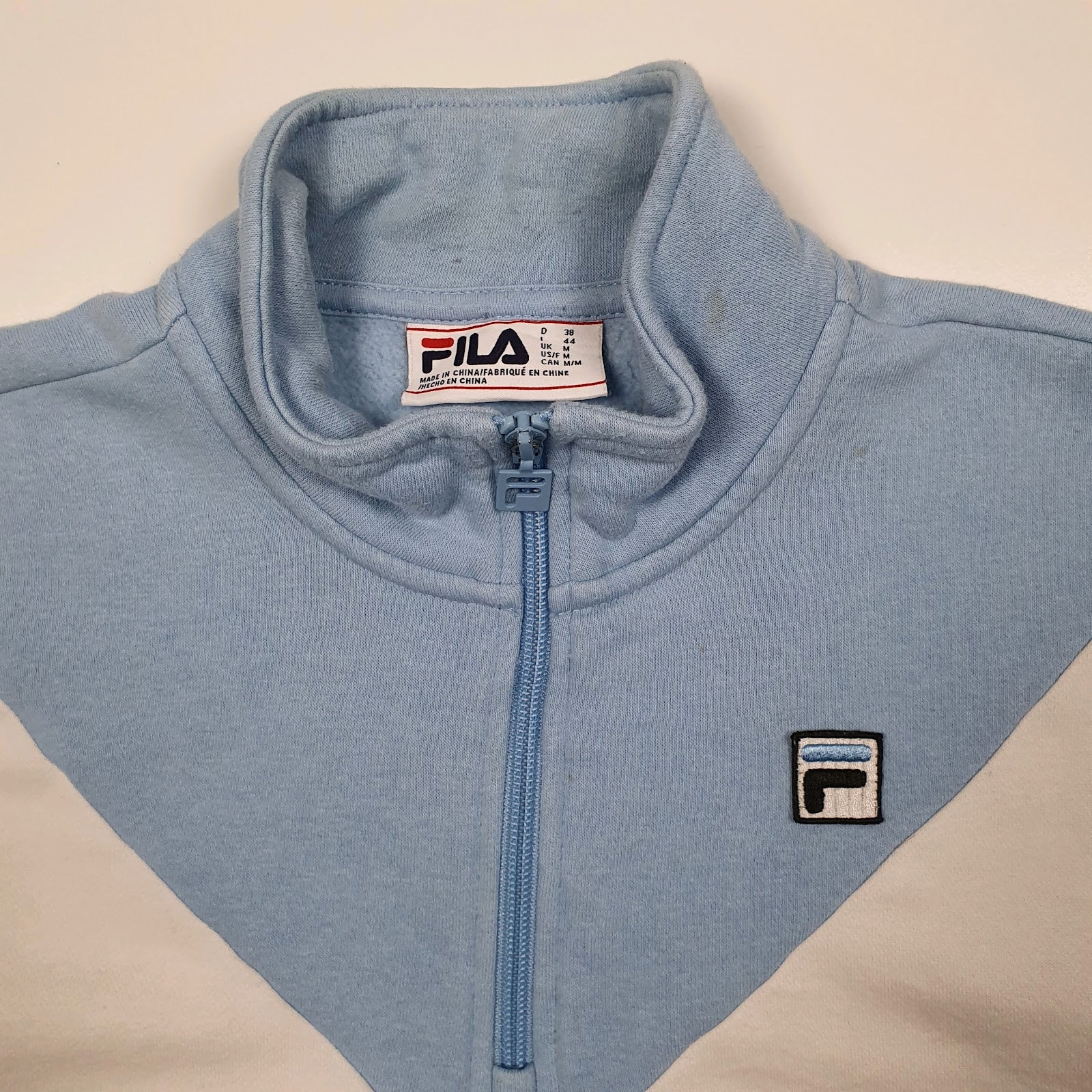Womens Black Fila  Quarter Zip Jumper