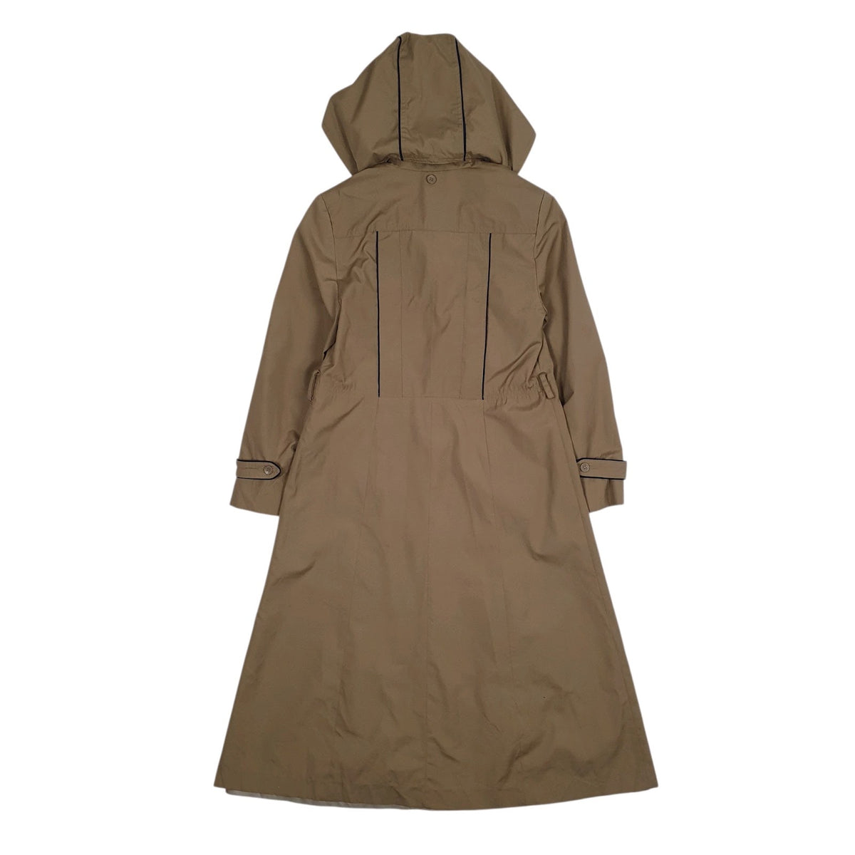 Womens Beige Situations Overcoat Hooded Vintage 90s  Coat
