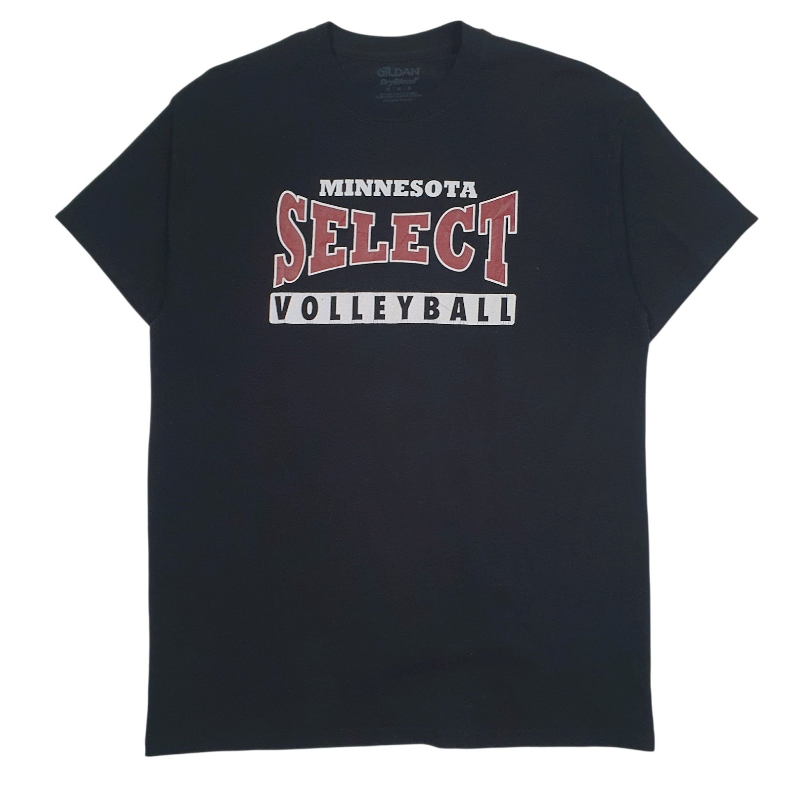 Mens Black Gildan Minnesota Select Volleyball Short Sleeve T Shirt
