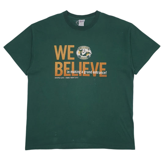 Mens Green Jerzees  Short Sleeve T Shirt