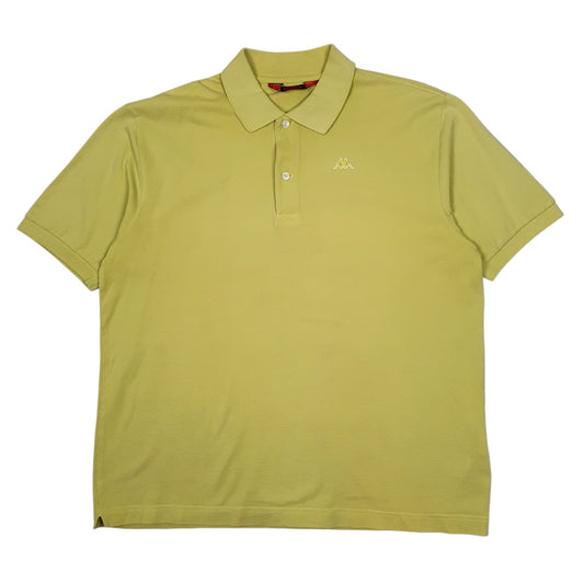 Mens Yellow Kappa  Short Sleeve Polo Shirt