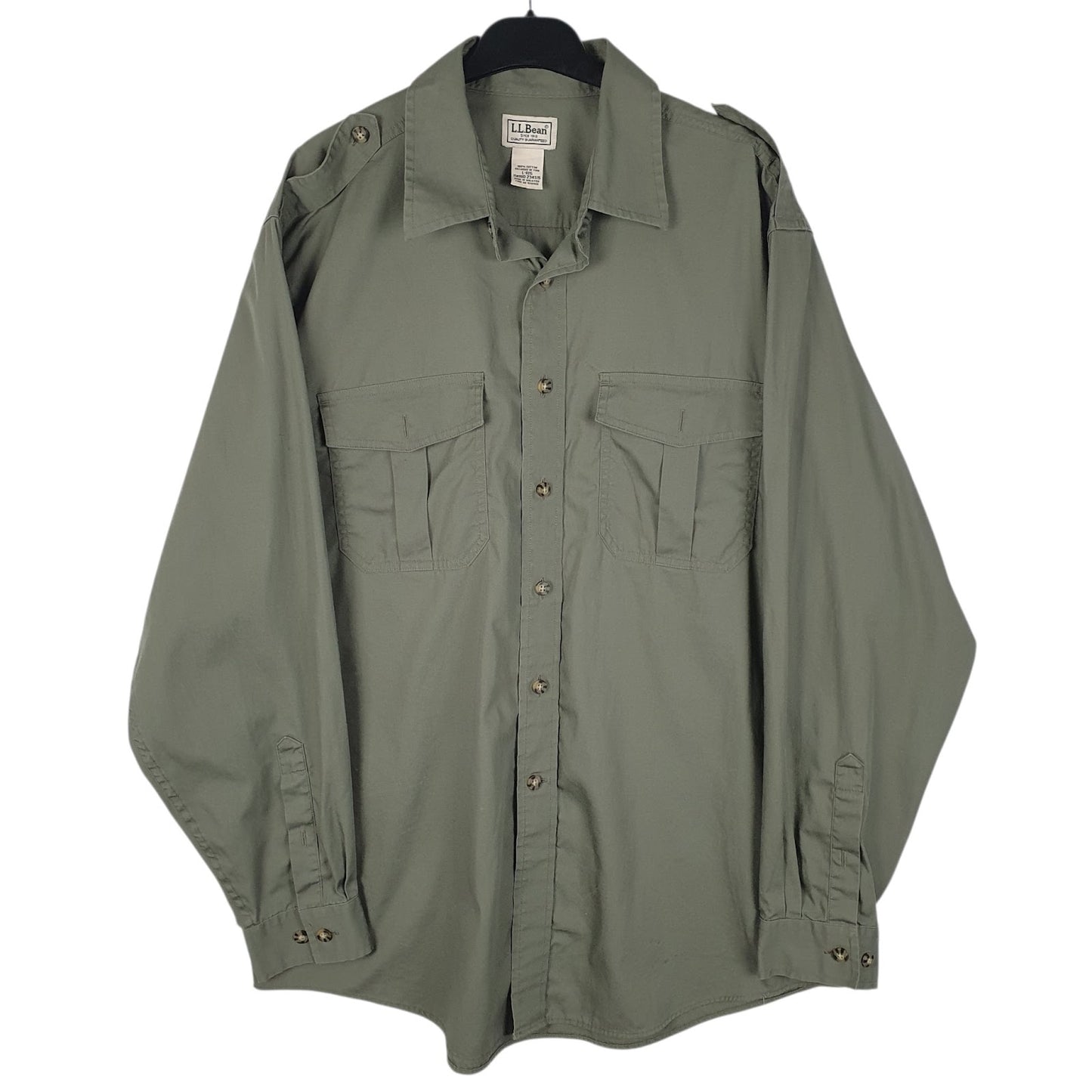 Mens Green L.L.Bean  Long Sleeve Shirt