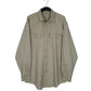 Mens Beige L.L.Bean Sunwashed Canvas Tall Long Sleeve Shirt