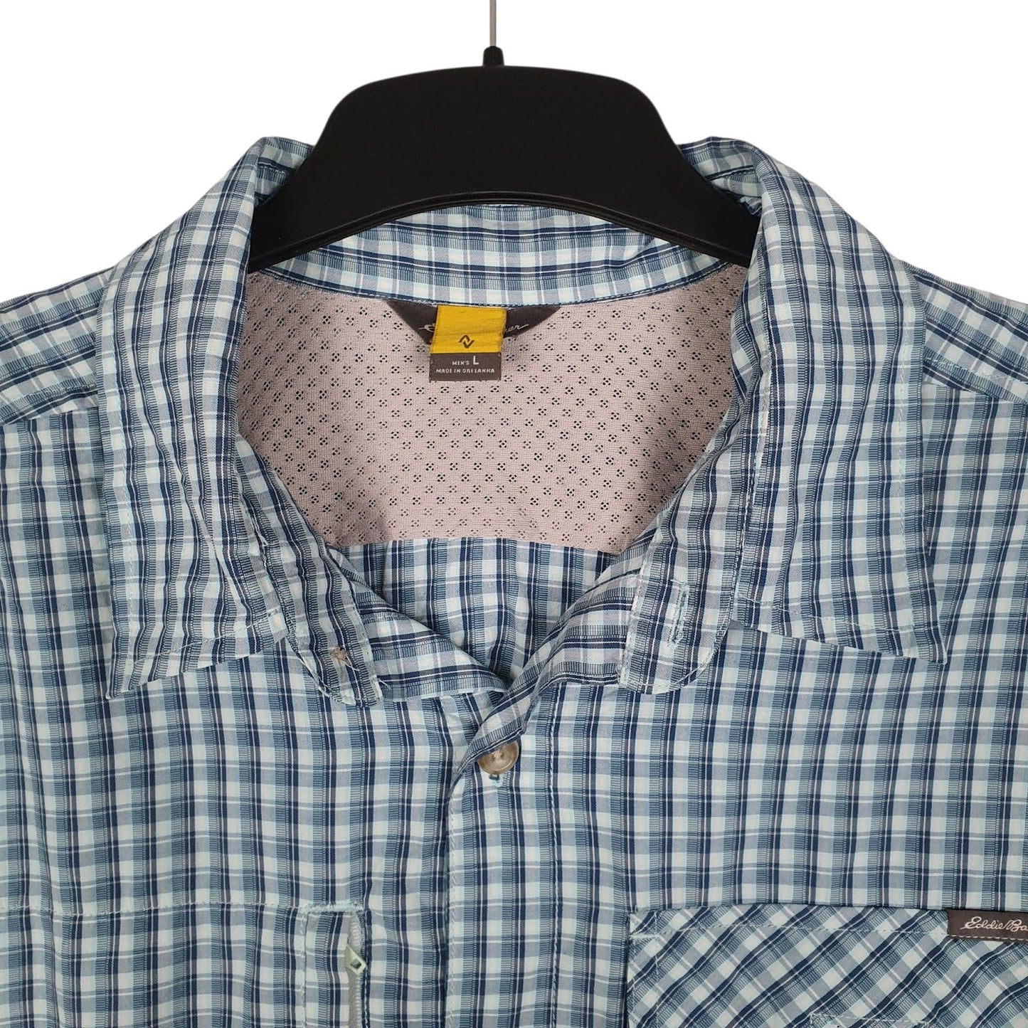 Mens Blue Eddie Bauer Walking Hiking Performance  Shirt