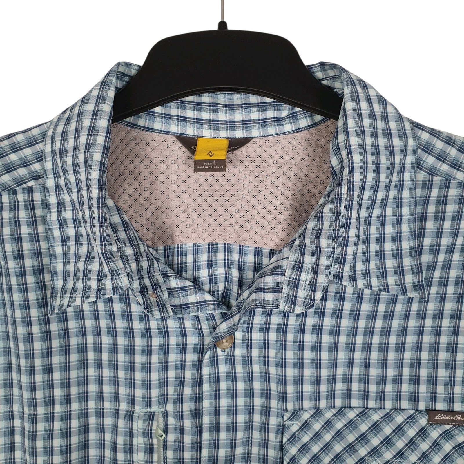Mens Blue Eddie Bauer Walking Hiking Performance  Shirt