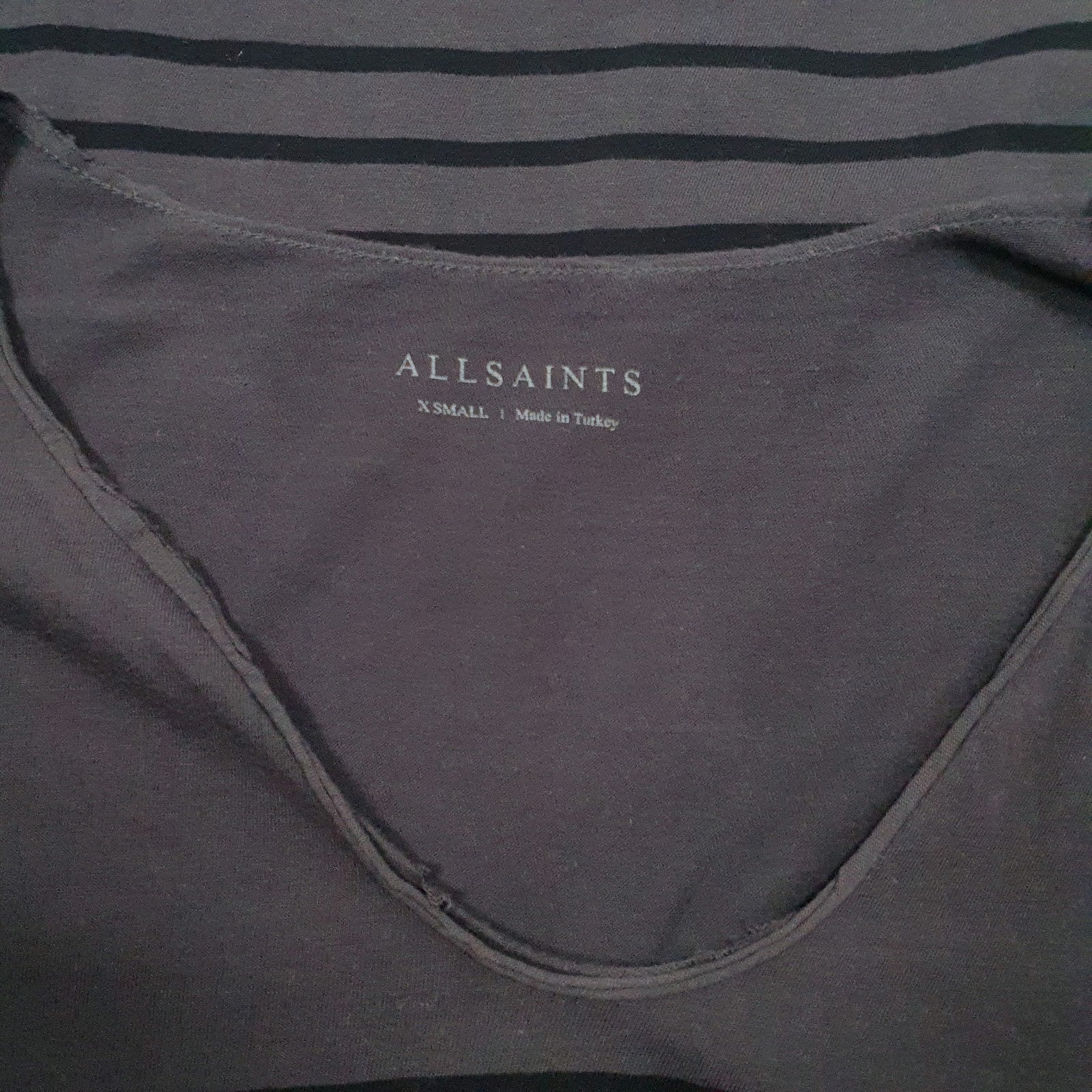 Mens Grey All Saints   T Shirt