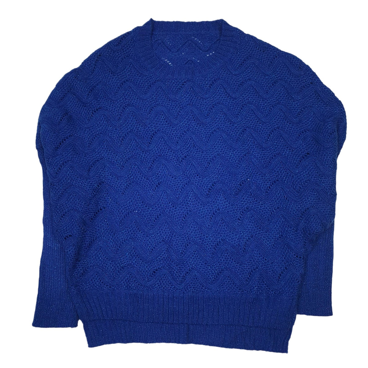 Womens Blue Unbranded Knit Crewneck Jumper