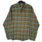 Mens Green Eddie Bauer Flannel Long Sleeve Shirt