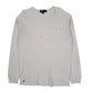 Mens White Polo Ralph Lauren Vintage 90s Thermal Crewneck Jumper