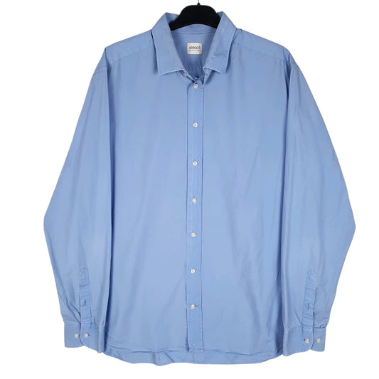 Mens Blue Armani  Long Sleeve Shirt