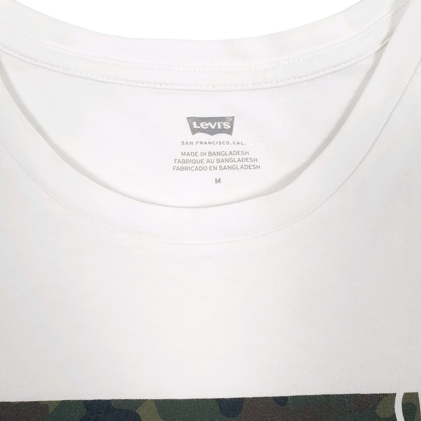 Mens White Levis Spellout  T Shirt