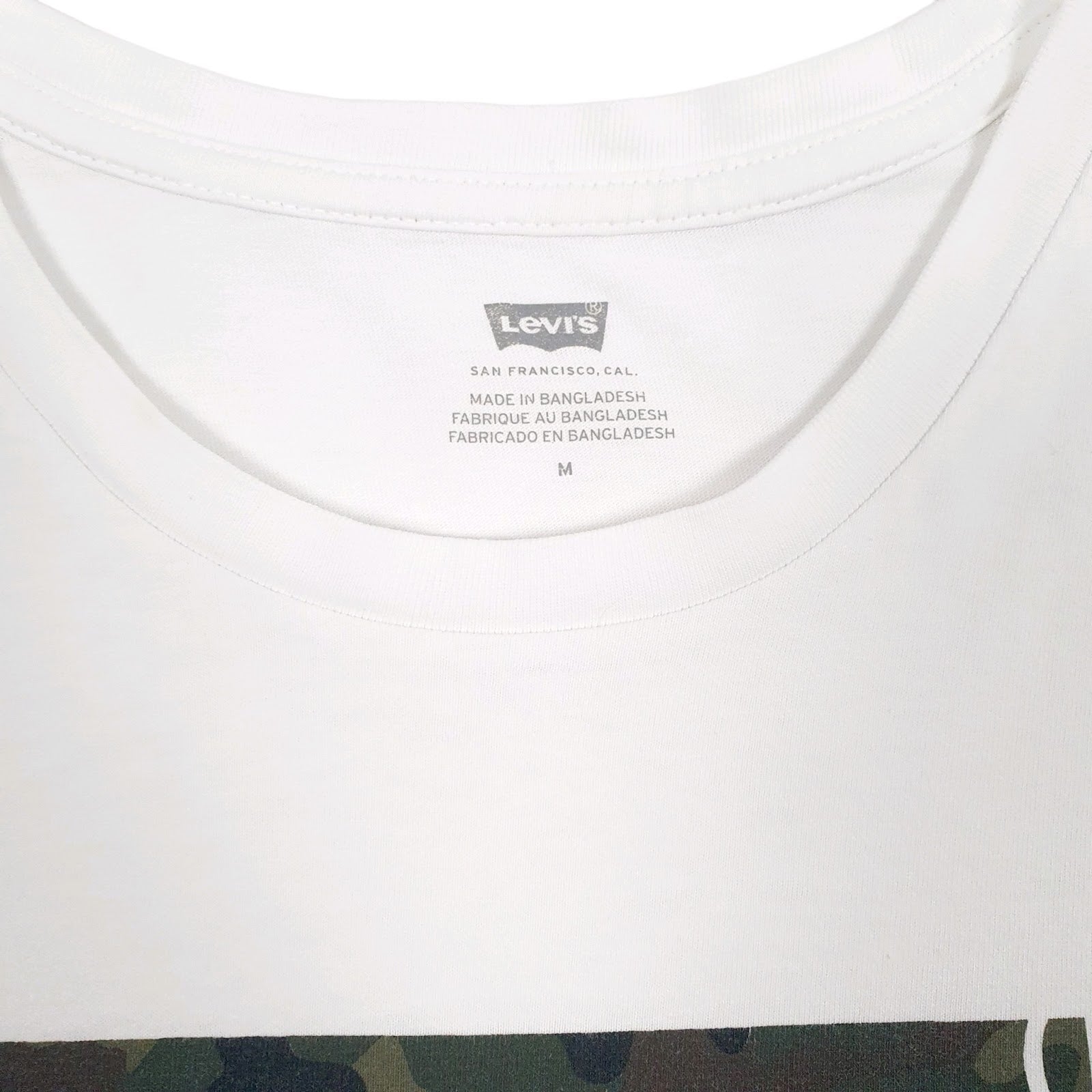 Mens White Levis Spellout  T Shirt