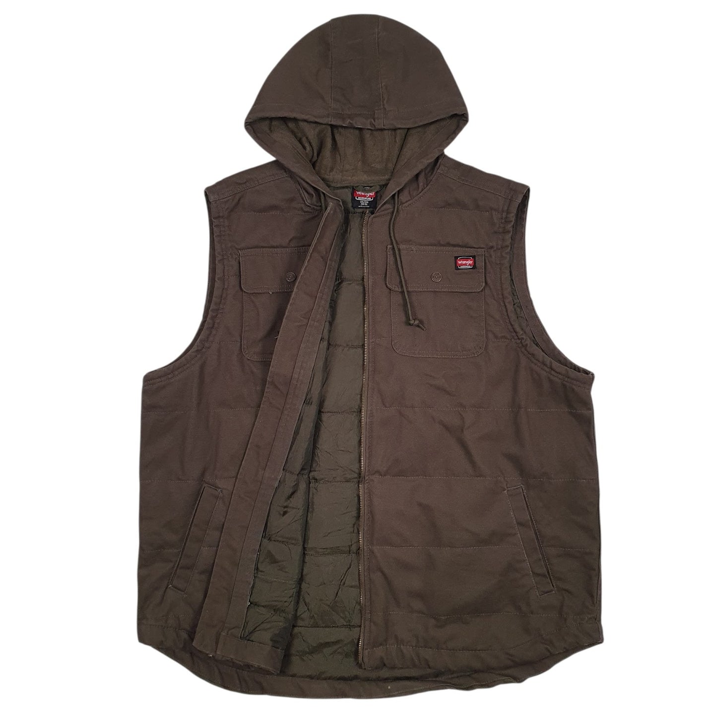 Mens Green Wrangler Padded Workwear  Coat