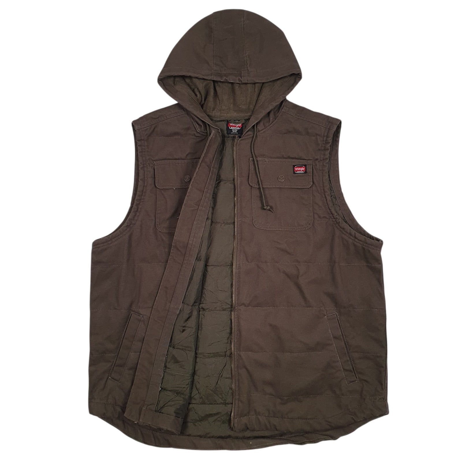 Mens Green Wrangler Padded Workwear  Coat