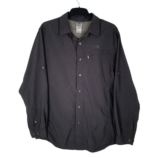 Mens Grey The North Face Walking Hiking Long Sleeve Shirt