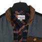 Mens Blue Burks Bull Plaid Flannel  Shirt