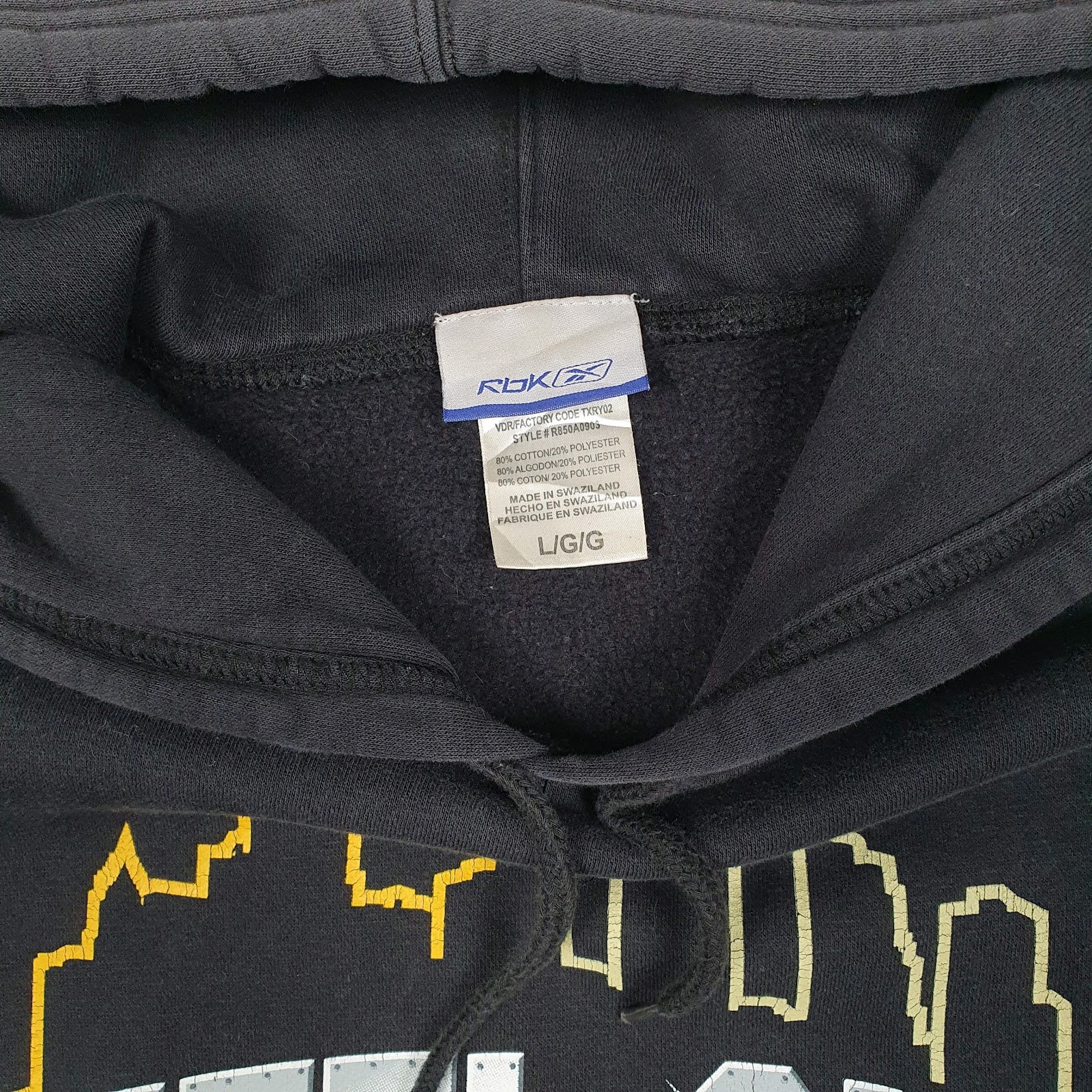Mens Black Reebok Steel City Pittsburgh Steelers Penguins NFL NHL Hoodie Jumper