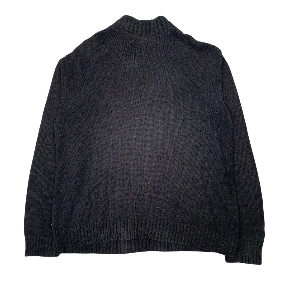 Mens Grey Chaps Knit Quarter Zip Jumper