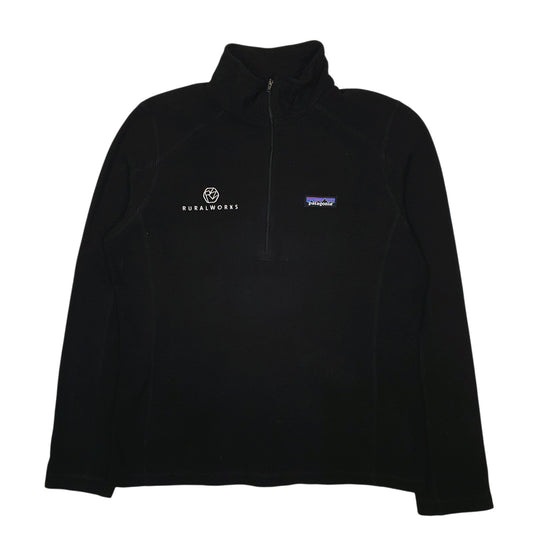 Womens Black Patagonia Micro D Quarter Zip Jumper