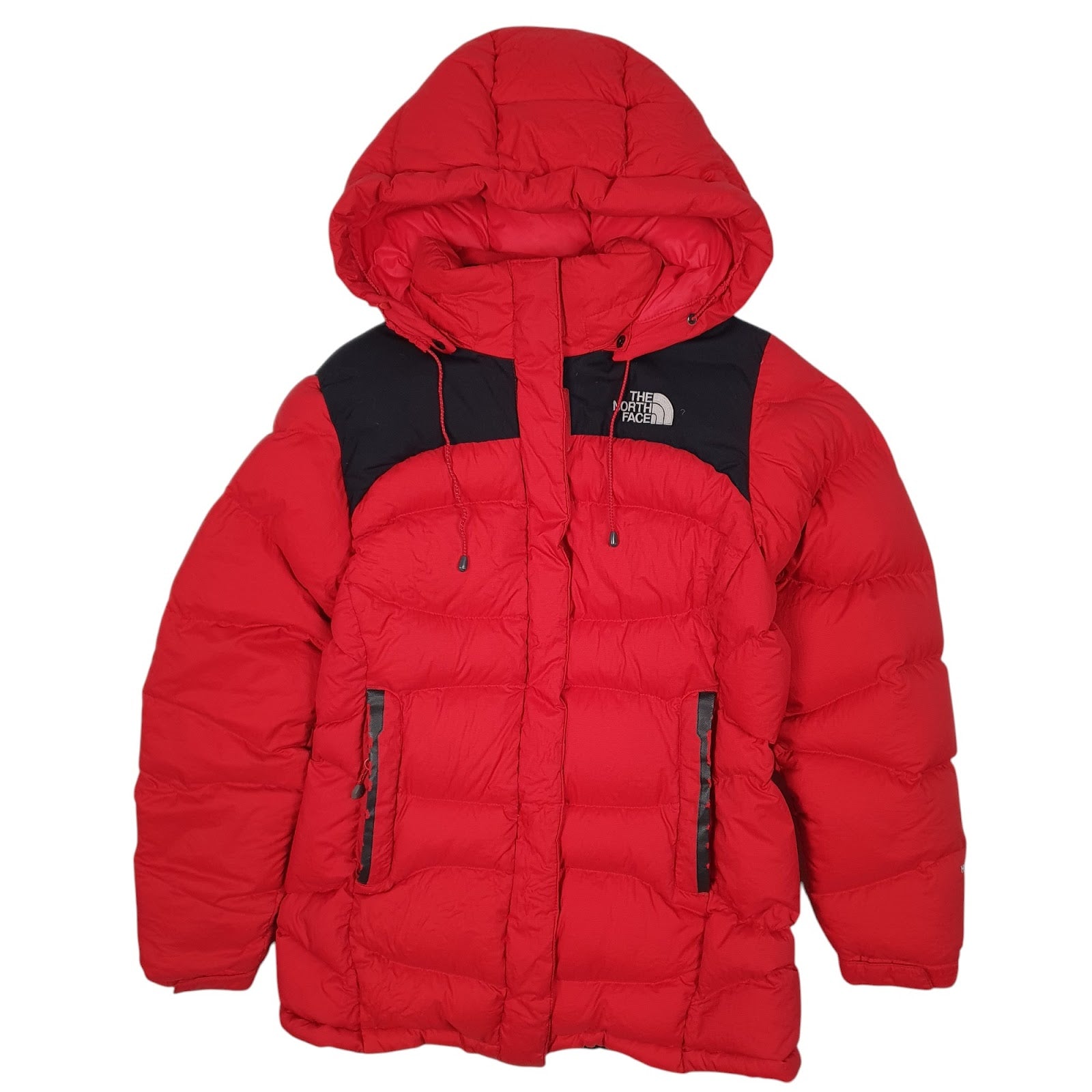 Womens Red The North Face Sunmit Series Baltoro Hooded  Coat