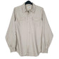 Mens Beige Place  Long Sleeve Shirt