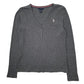 Womens Grey U.S. POLO ASSN. Cardigan V Neck Jumper