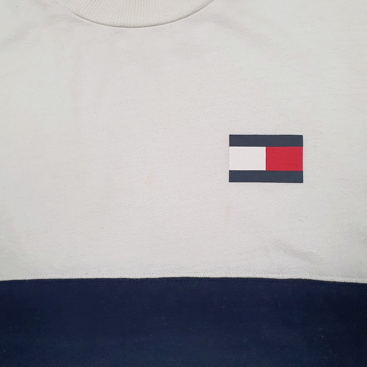 Mens White Tommy Hilfiger  Crewneck Jumper