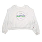 Womens White Levis Crop Top Spellout Crewneck Jumper